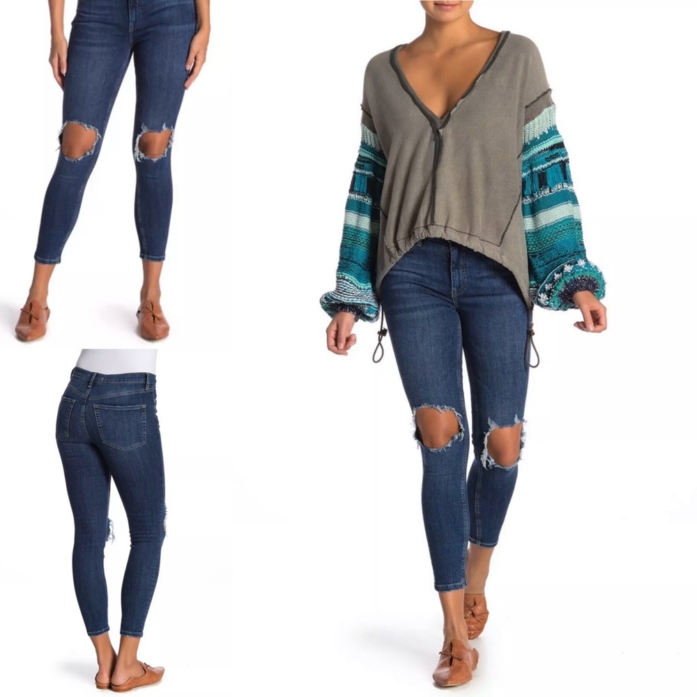 FREE PEOPLE | Distressed Skinny Jean, Size 26
